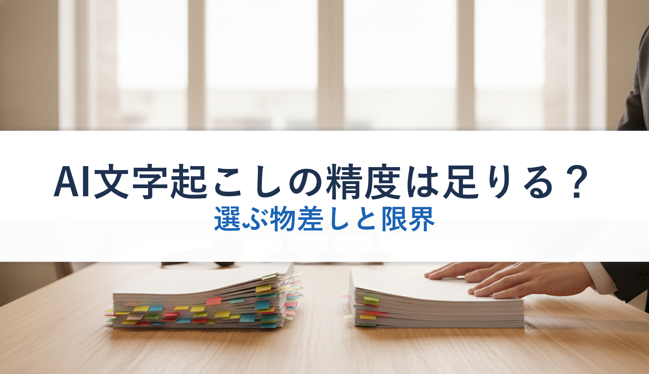 AI文字起こしの精度は足りる?|選ぶ物差しと限界