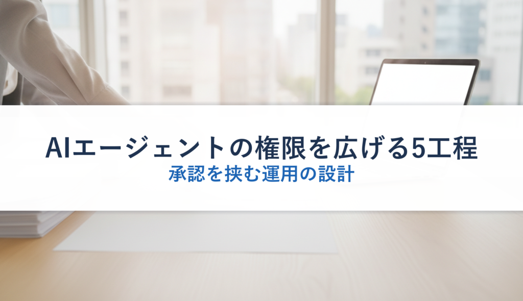 AIエージェントの権限を広げる5工程｜承認を挟む運用の設計