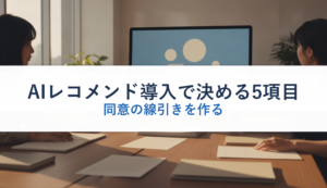 AIレコメンド導入で決める5項目｜同意の線引きを作る
