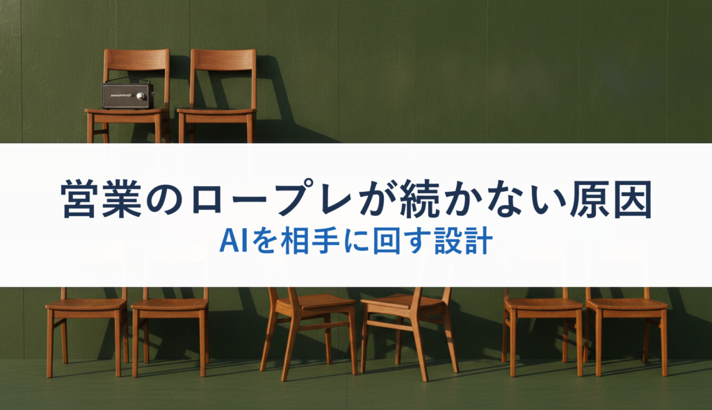 営業のロープレが続かない原因｜AIを相手に回す設計