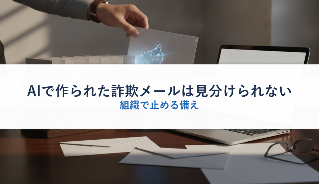AIで作られた詐欺メールは見分けられない｜組織で止める備え