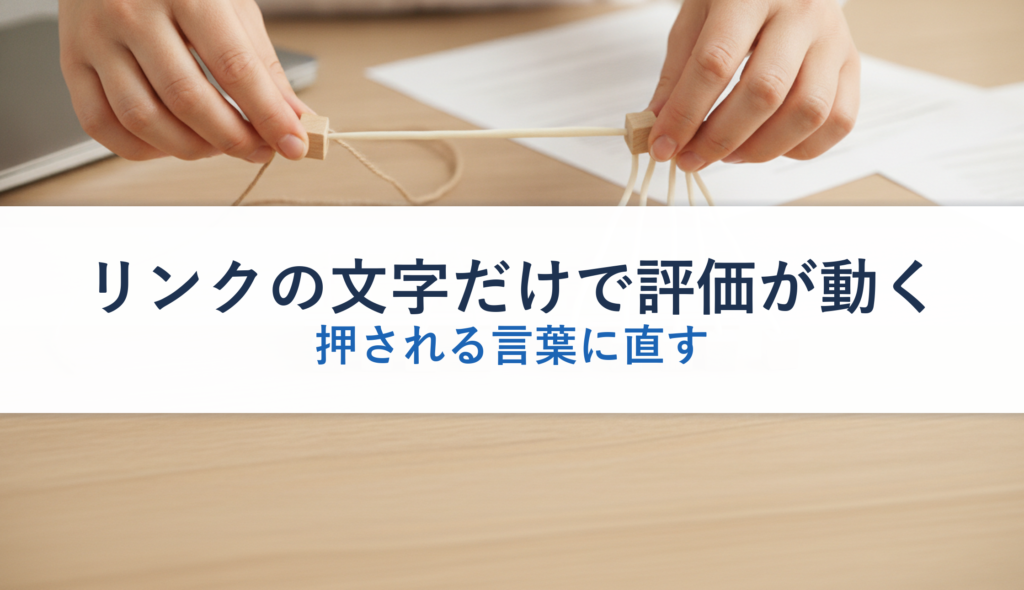 リンクの文字だけで評価が動く｜押される言葉に直す