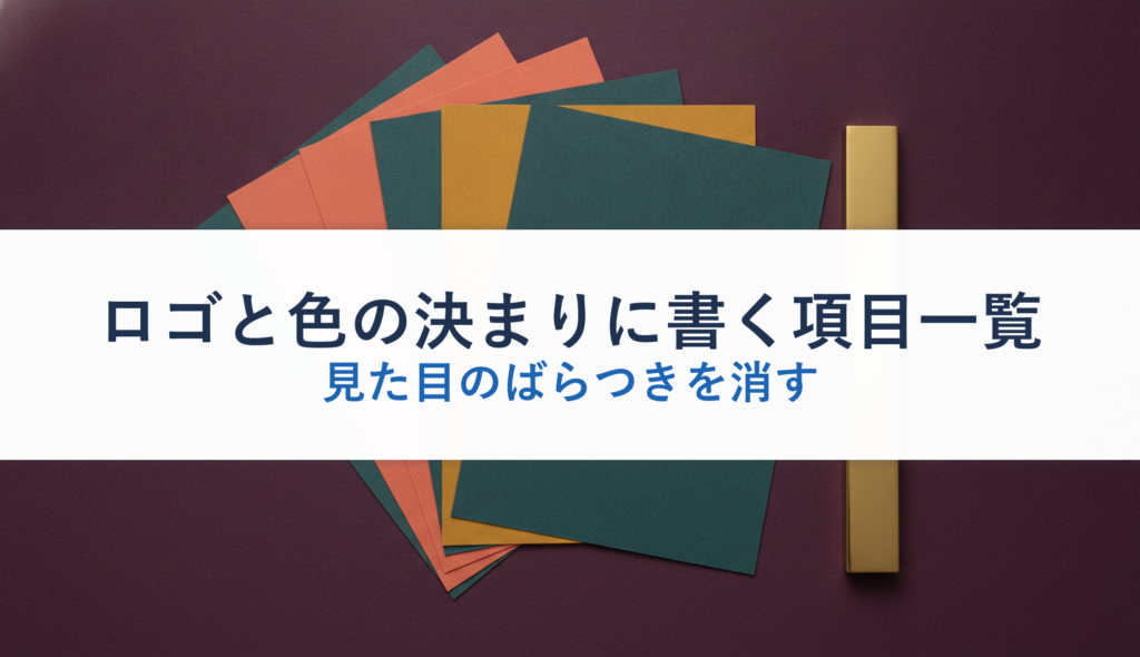 ロゴと色の決まりに書く項目一覧｜見た目のばらつきを消す
