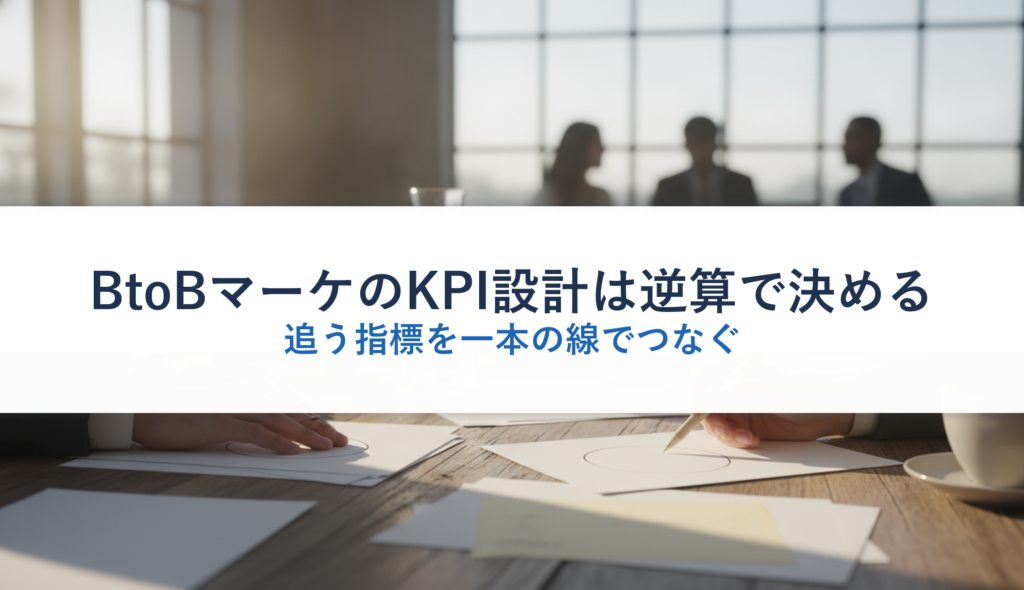BtoBマーケのKPI設計は逆算で決める｜追う指標を一本の線でつなぐ