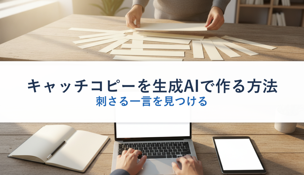 キャッチコピーを生成AIで作る方法｜刺さる一言を見つける