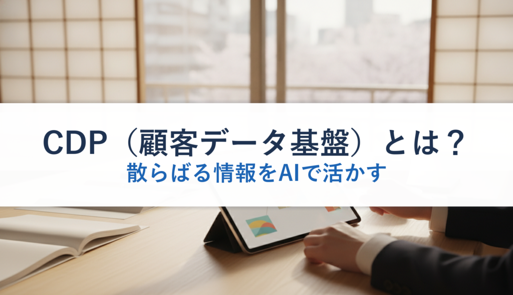 CDP（顧客データ基盤）とは？｜散らばる情報をAIで活かす