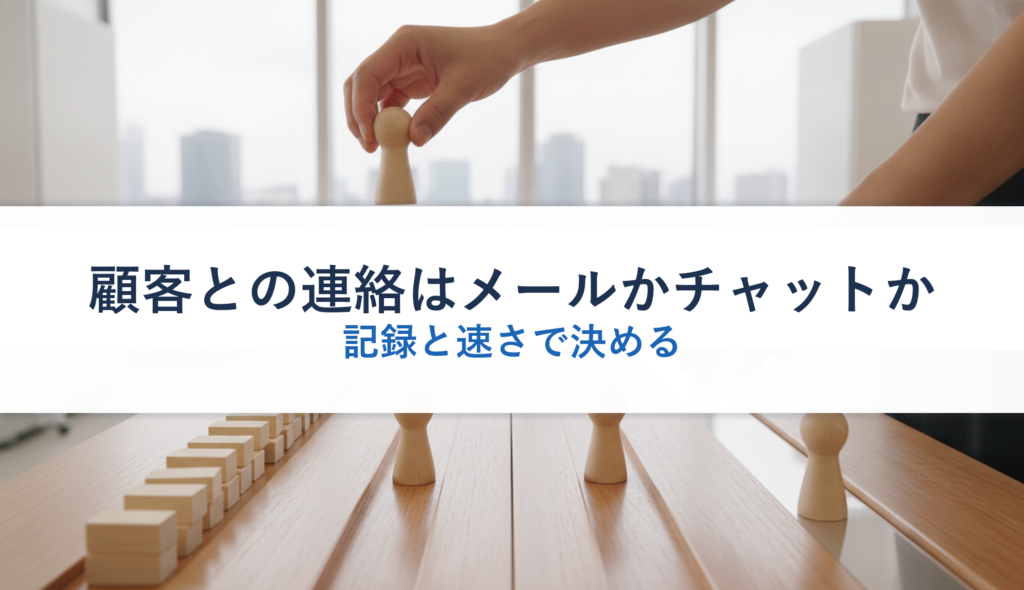 顧客との連絡はメールかチャットか｜記録と速さで決める