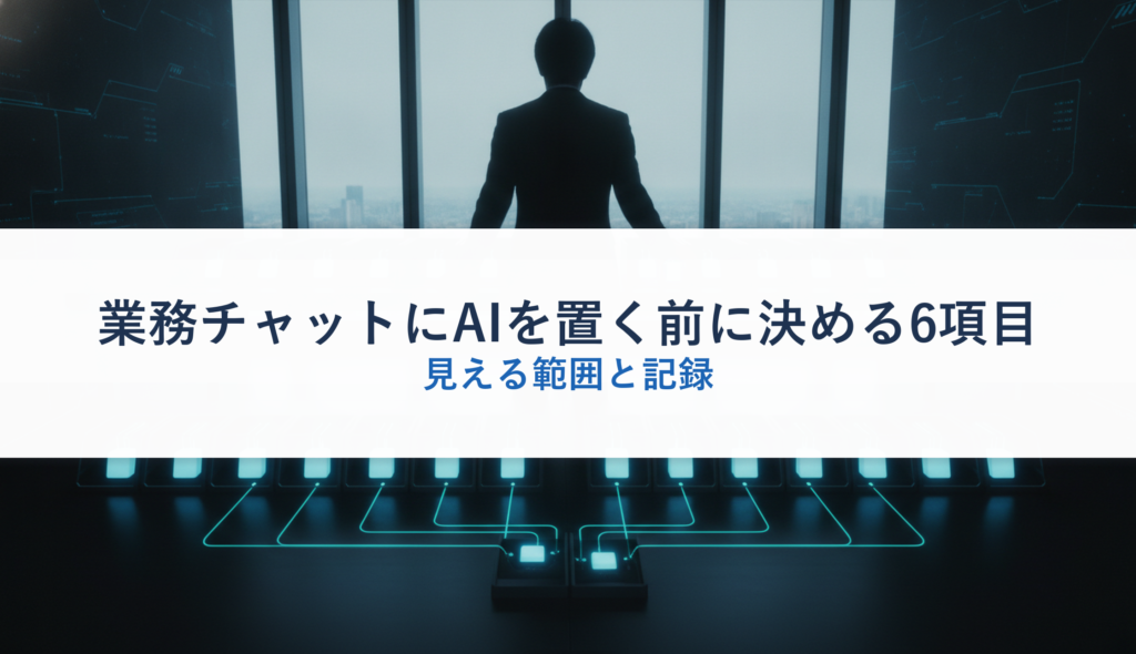 業務チャットにAIを置く前に決める6項目｜見える範囲と記録