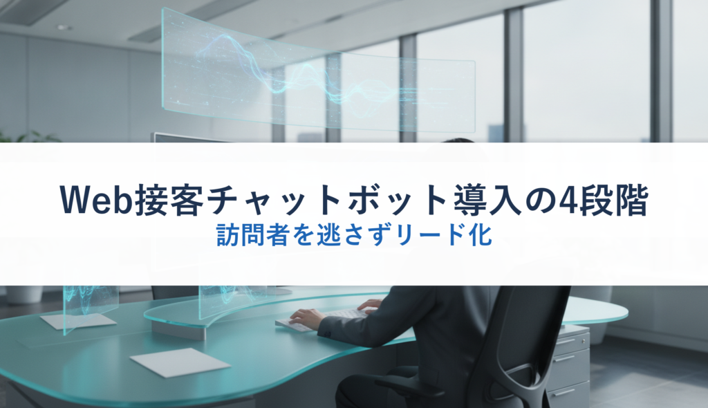 Web接客チャットボット導入の4段階｜訪問者を逃さずリード化