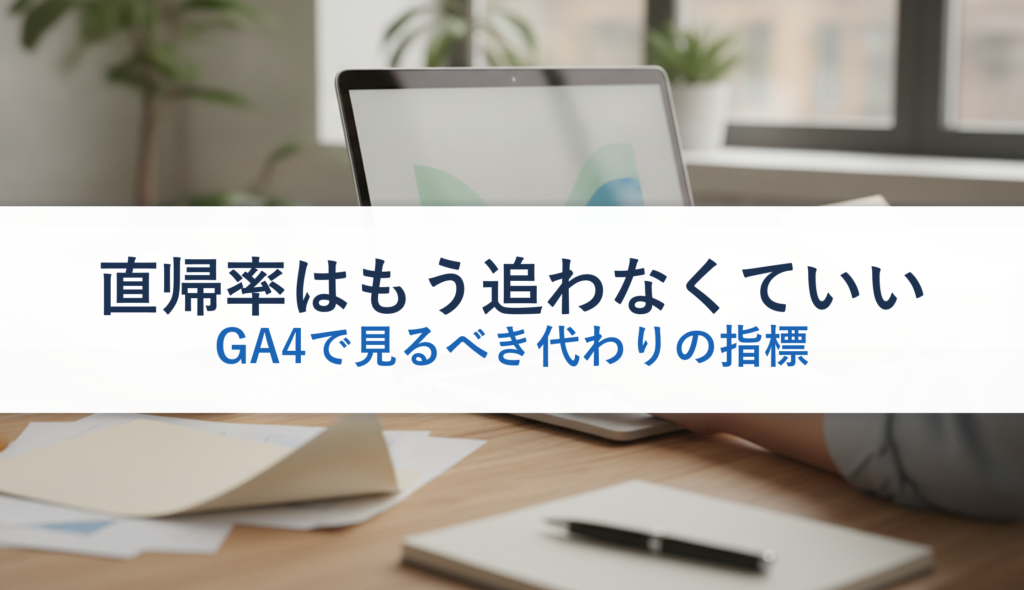直帰率はもう追わなくていい｜GA4で見るべき代わりの指標