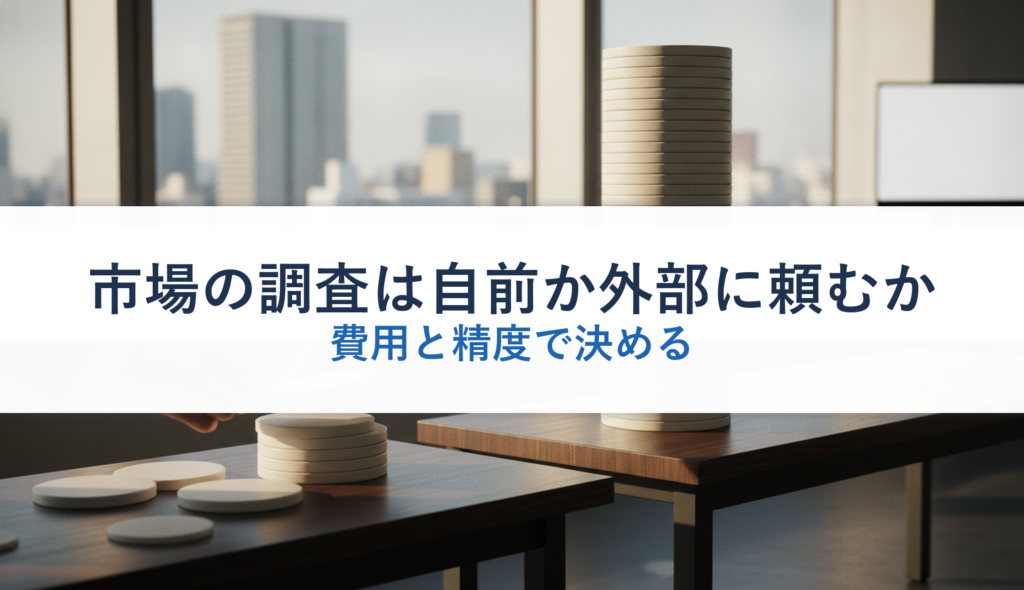 市場の調査は自前か外部に頼むか｜費用と精度で決める