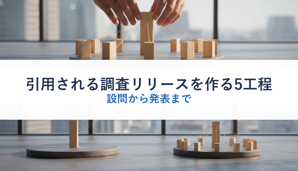 引用される調査リリースを作る5工程｜設問から発表まで