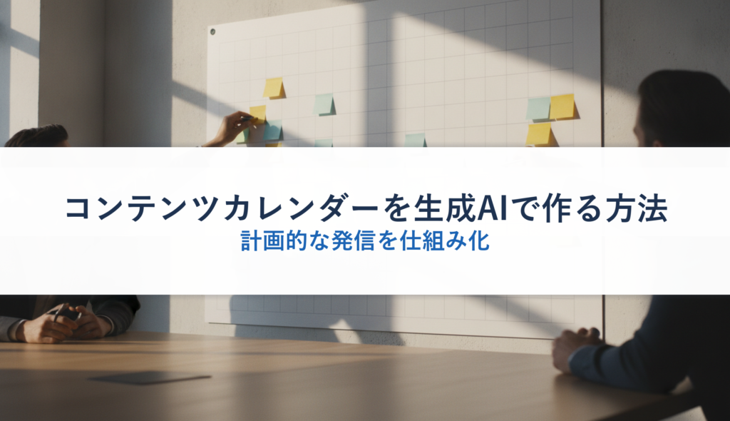 コンテンツカレンダーを生成AIで作る方法｜計画的な発信を仕組み化