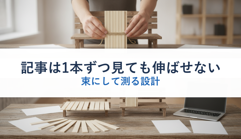 記事は1本ずつ見ても伸ばせない｜束にして測る設計