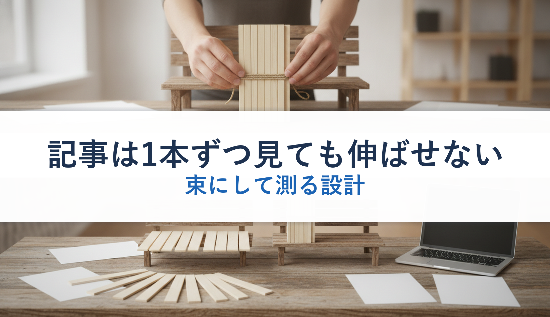 記事は1本ずつ見ても伸ばせない｜束にして測る設計