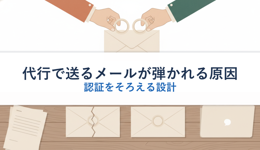 代行で送るメールが弾かれる原因｜認証をそろえる設計