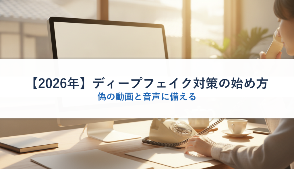 【2026年】ディープフェイク対策の始め方｜偽の動画と音声に備える