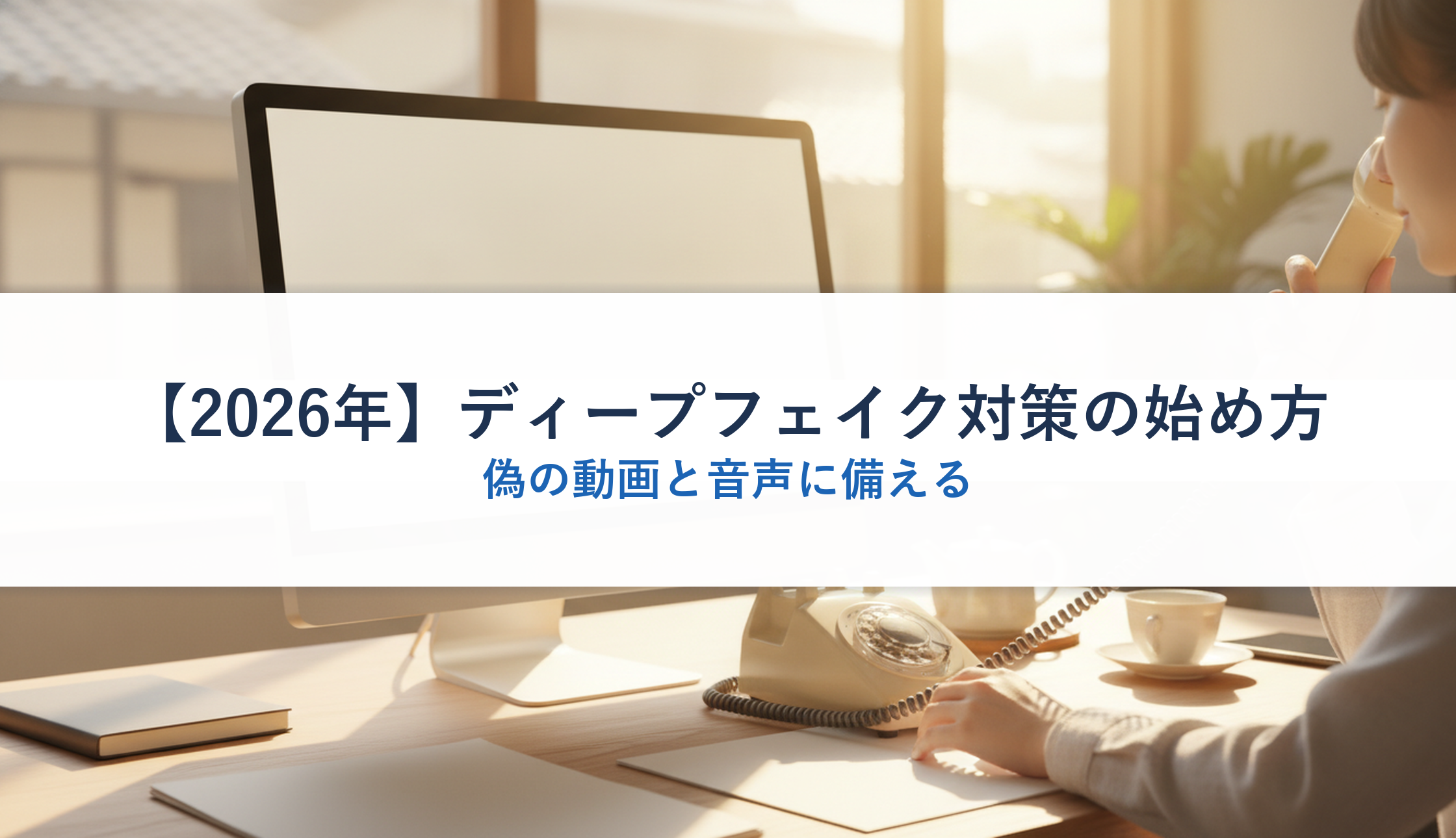 【2026年】ディープフェイク対策の始め方|偽の動画と音声に備える