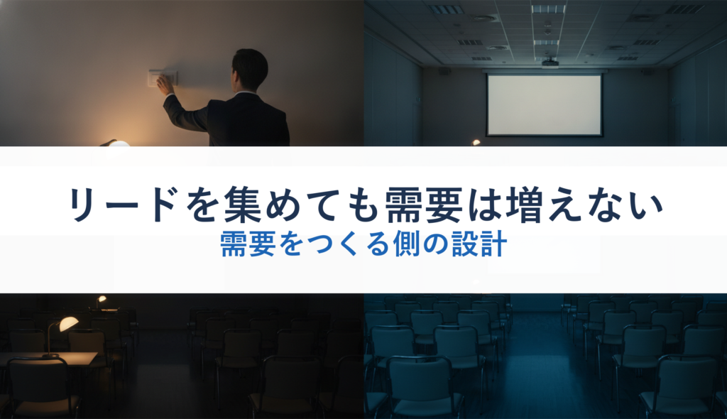 リードを集めても需要は増えない｜需要をつくる側の設計
