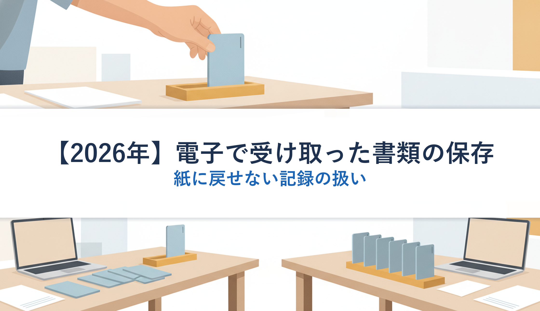 【2026年】電子で受け取った書類の保存|紙に戻せない記録の扱い