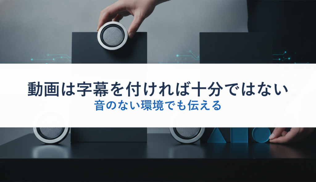 動画は字幕を付ければ十分ではない｜音のない環境でも伝える