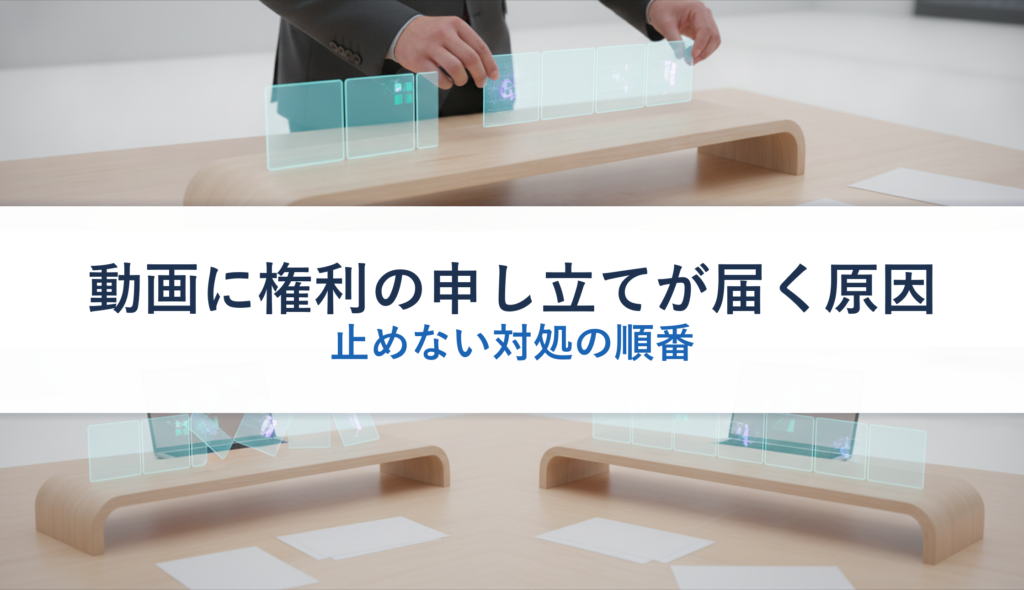 動画に権利の申し立てが届く原因｜止めない対処の順番