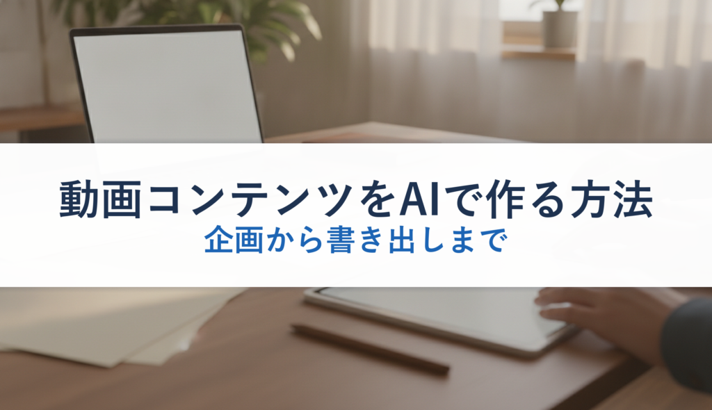動画コンテンツをAIで作る方法｜企画から書き出しまで