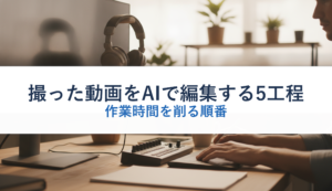 撮った動画をAIで編集する5工程｜作業時間を削る順番