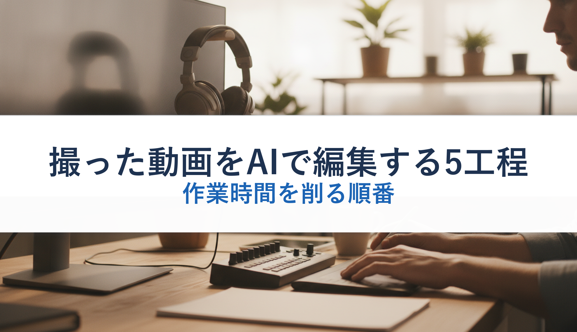 撮った動画をAIで編集する5工程|作業時間を削る順番