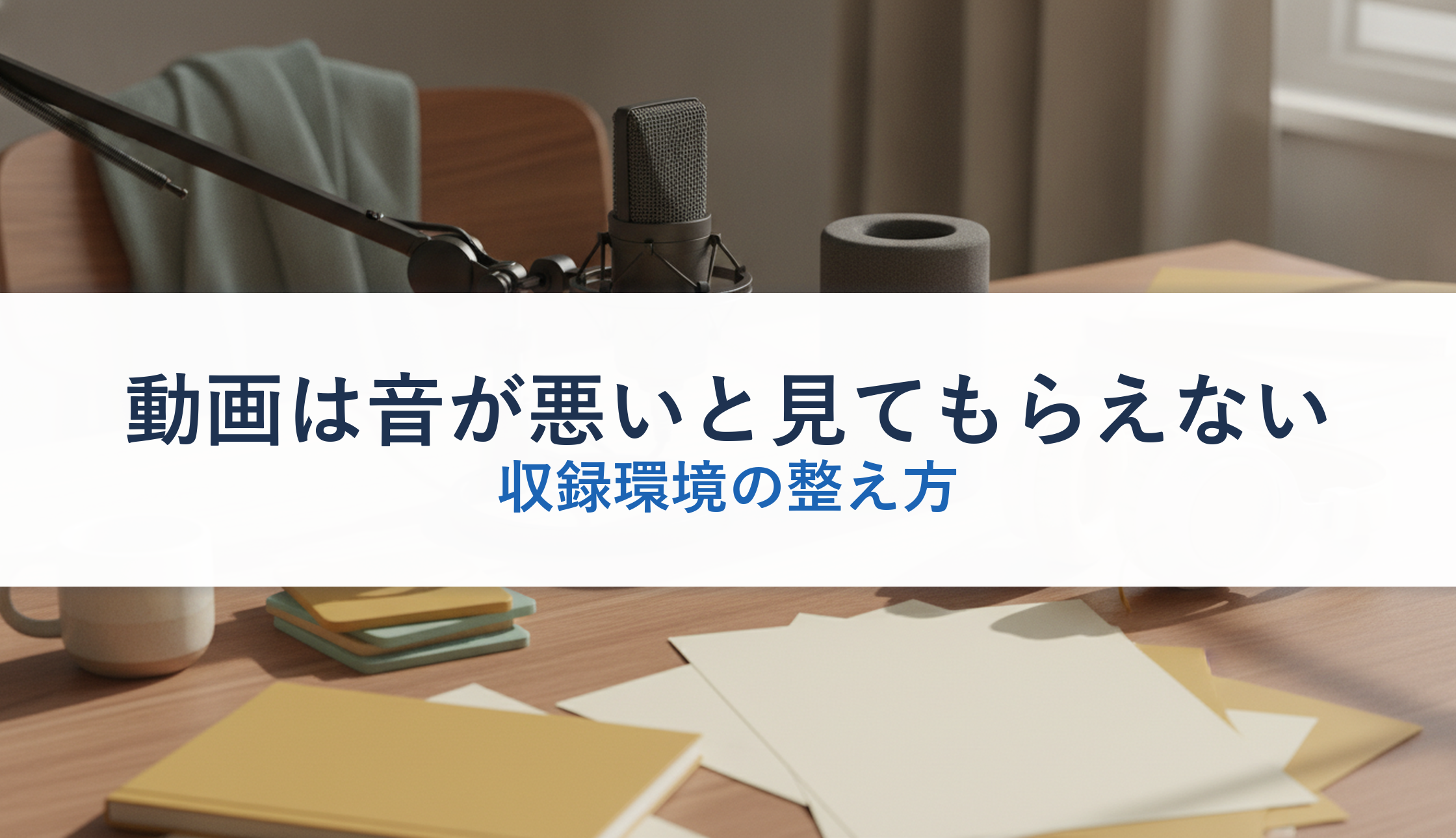 動画は音が悪いと見てもらえない｜収録環境の整え方