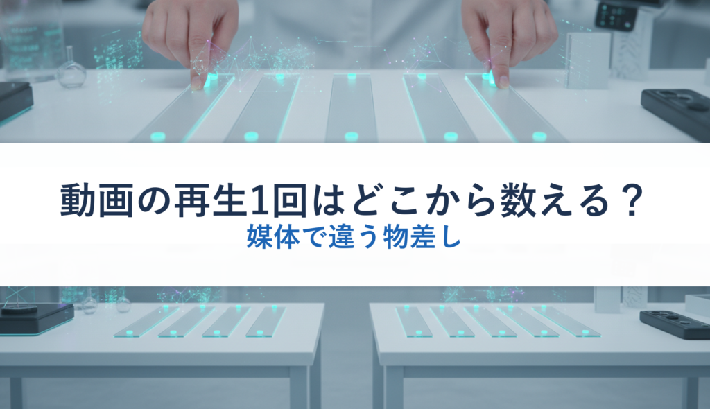 動画の再生1回はどこから数える？｜媒体で違う物差し