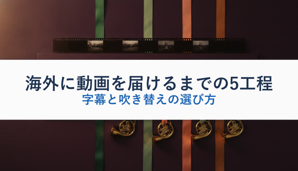 海外に動画を届けるまでの5工程｜字幕と吹き替えの選び方