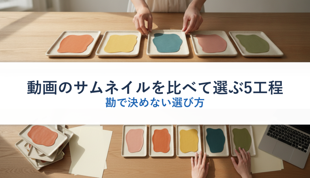 動画のサムネイルを比べて選ぶ5工程｜勘で決めない選び方