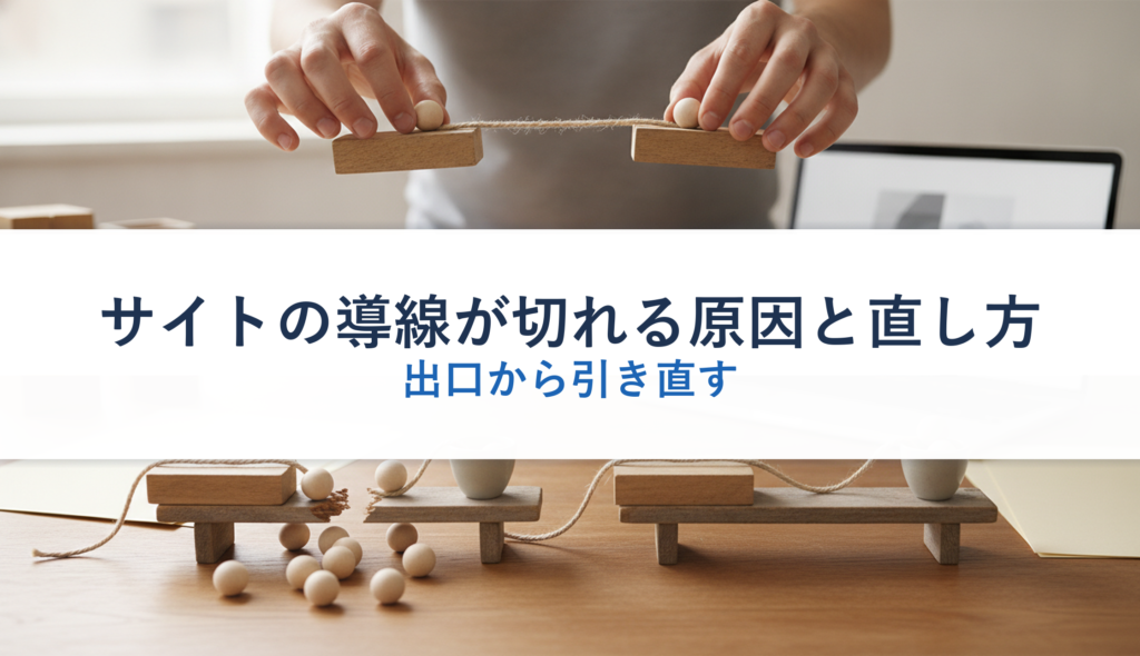 サイトの導線が切れる原因と直し方｜出口から引き直す
