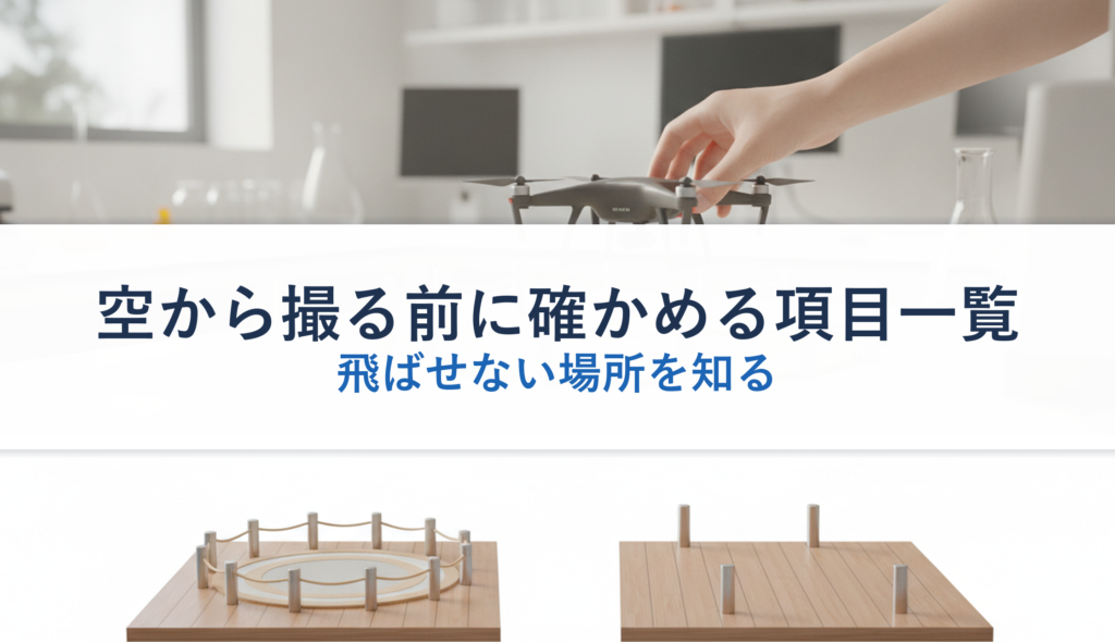 空から撮る前に確かめる項目一覧｜飛ばせない場所を知る