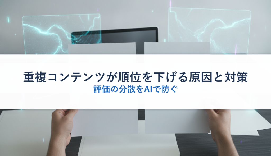 重複コンテンツが順位を下げる原因と対策｜評価の分散をAIで防ぐ