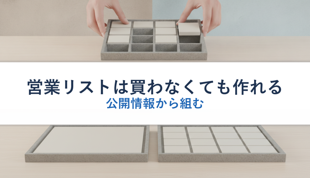 営業リストは買わなくても作れる｜公開情報から組む