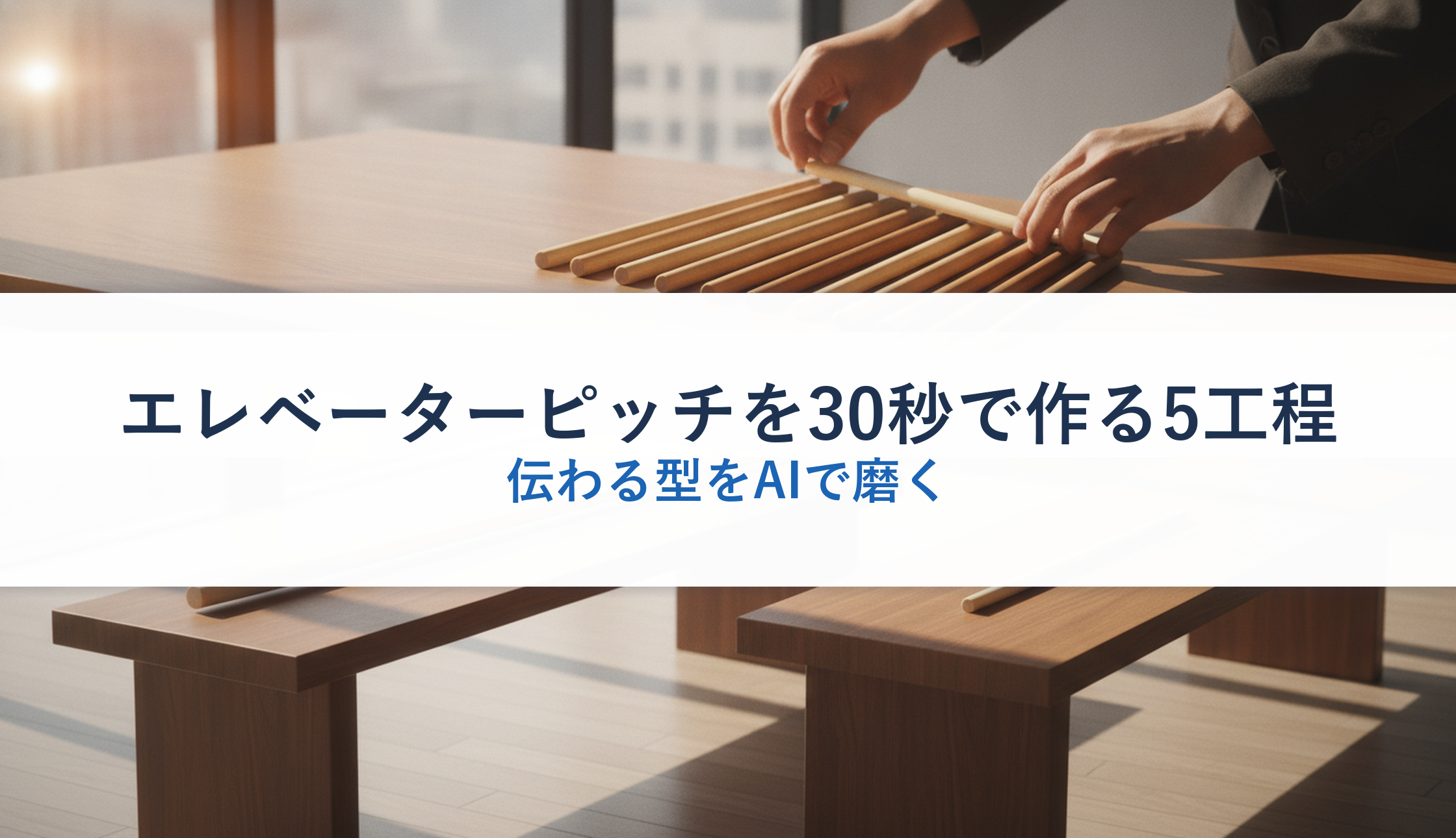 エレベーターピッチを30秒で作る5工程｜伝わる型をAIで磨く