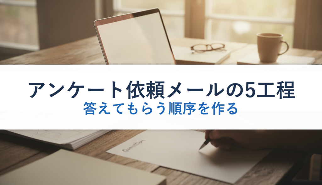 アンケート依頼メールの5工程｜答えてもらう順序を作る
