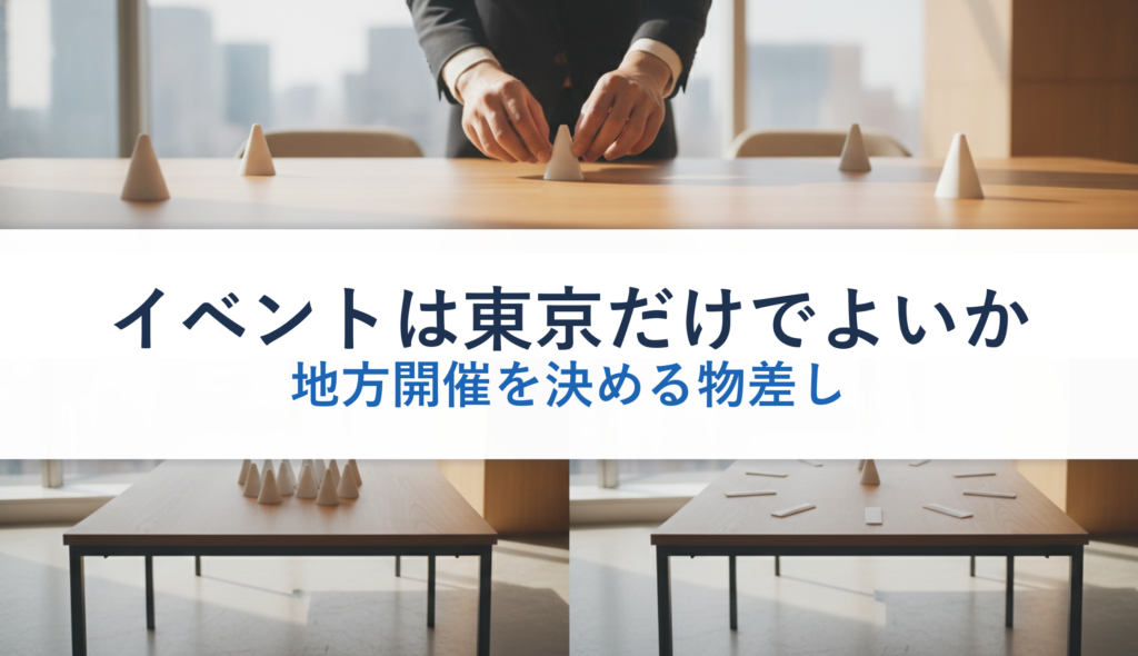 イベントは東京だけでよいか｜地方開催を決める物差し