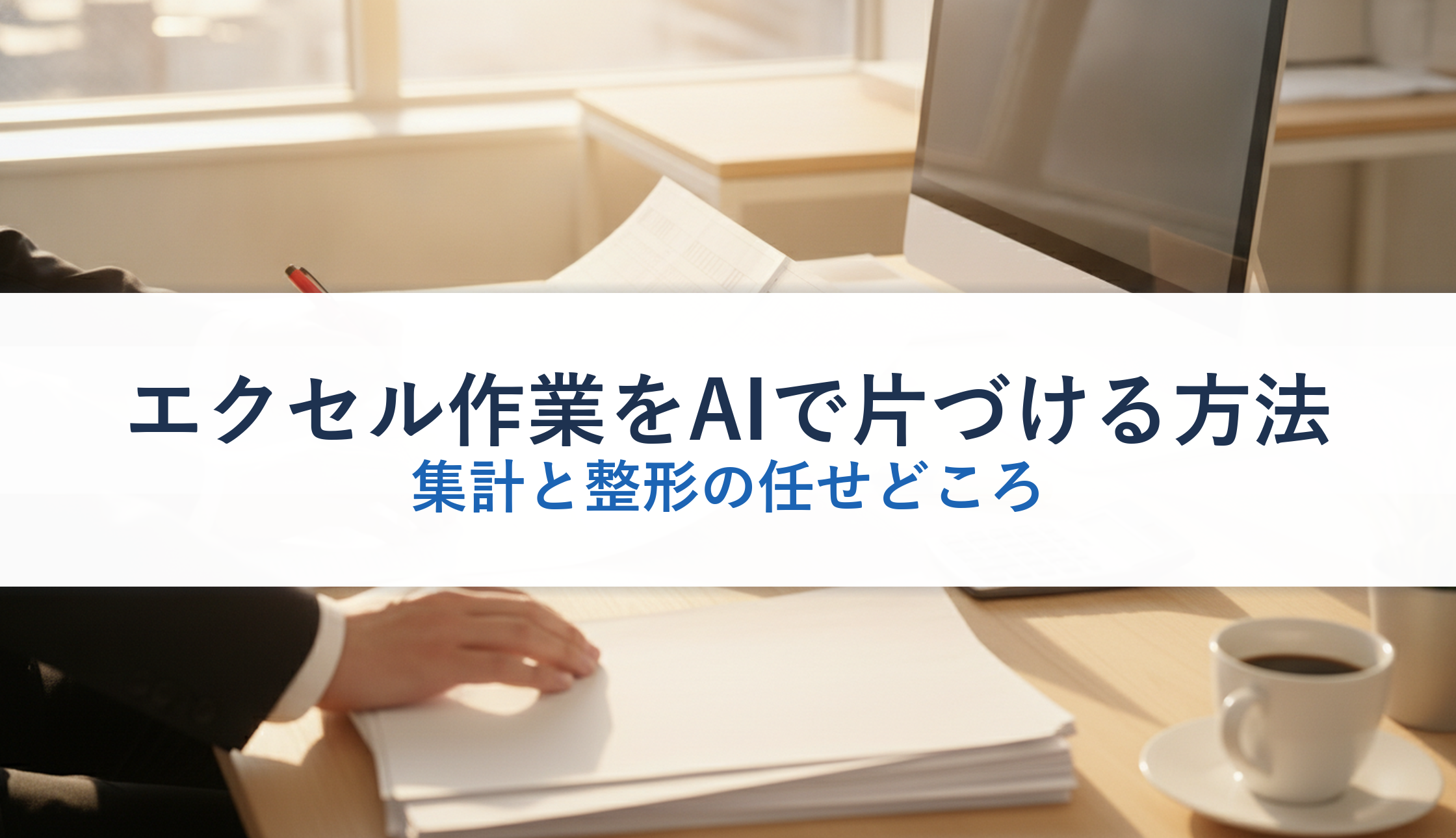 エクセル作業をAIで片づける方法｜集計と整形の任せどころ
