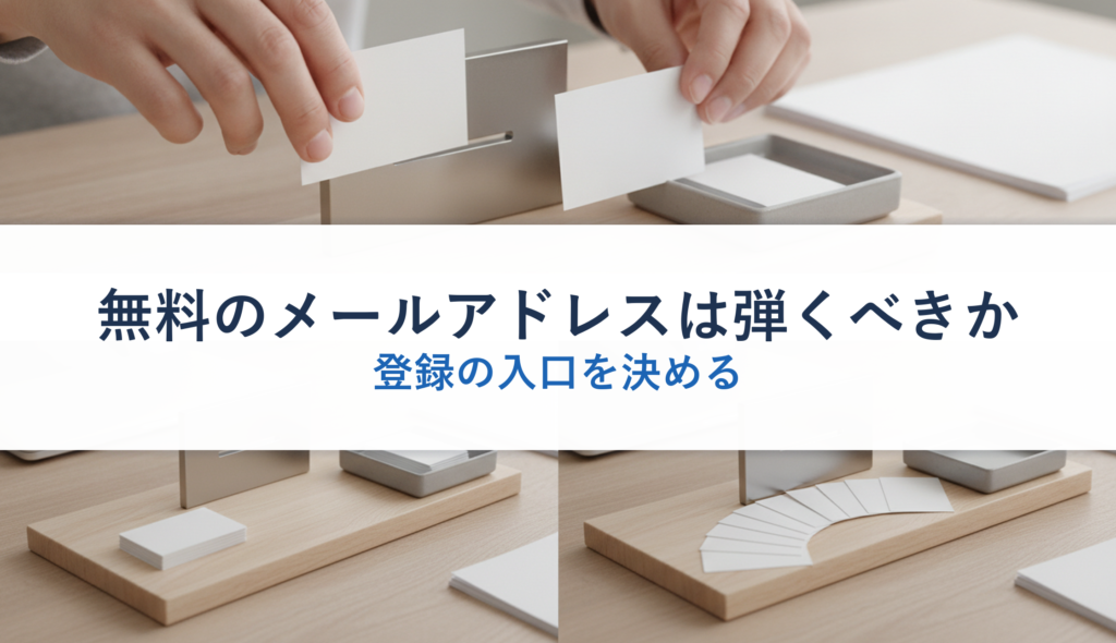 無料のメールアドレスは弾くべきか｜登録の入口を決める