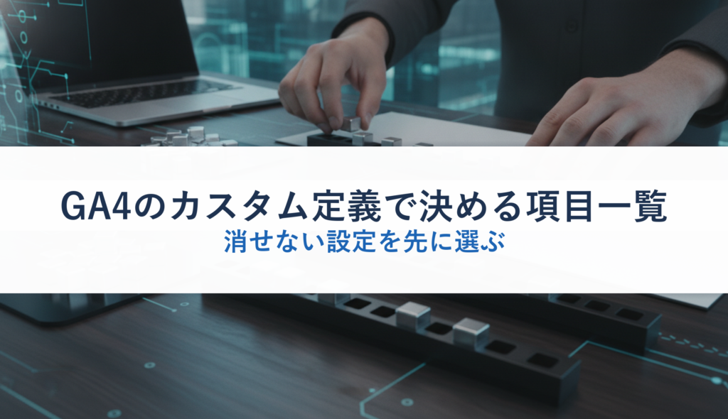 GA4のカスタム定義で決める項目一覧｜消せない設定を先に選ぶ