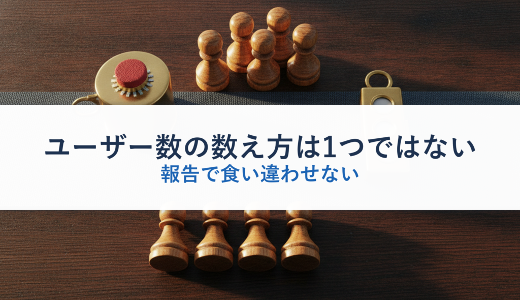 ユーザー数の数え方は1つではない｜報告で食い違わせない