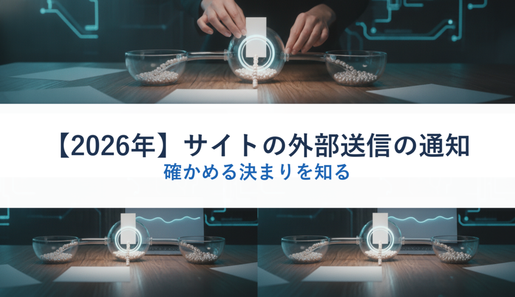【2026年】サイトの外部送信の通知｜確かめる決まりを知る