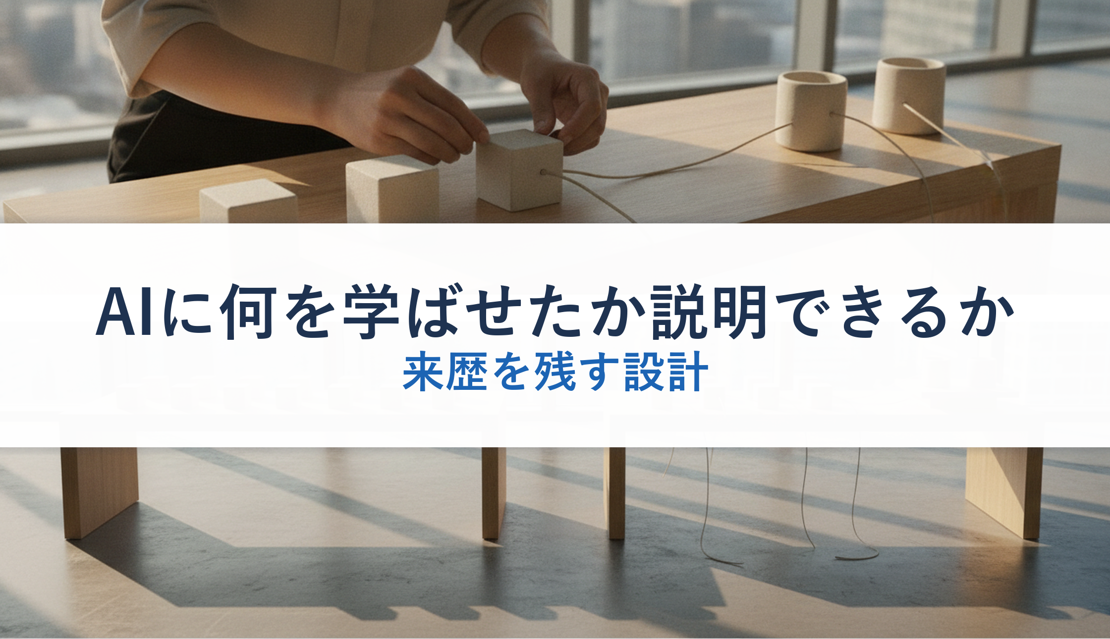 AIに何を学ばせたか説明できるか|来歴を残す設計
