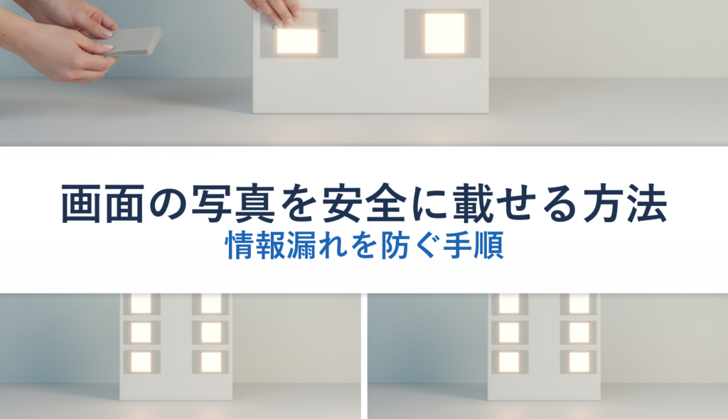 画面の写真を安全に載せる方法｜情報漏れを防ぐ手順