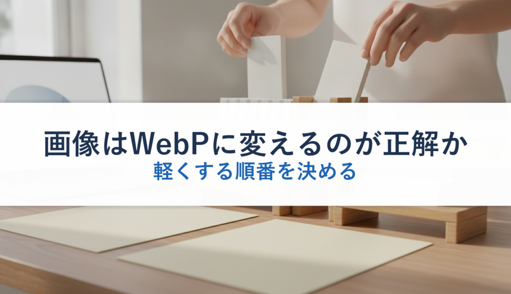 画像はWebPに変えるのが正解か｜軽くする順番を決める