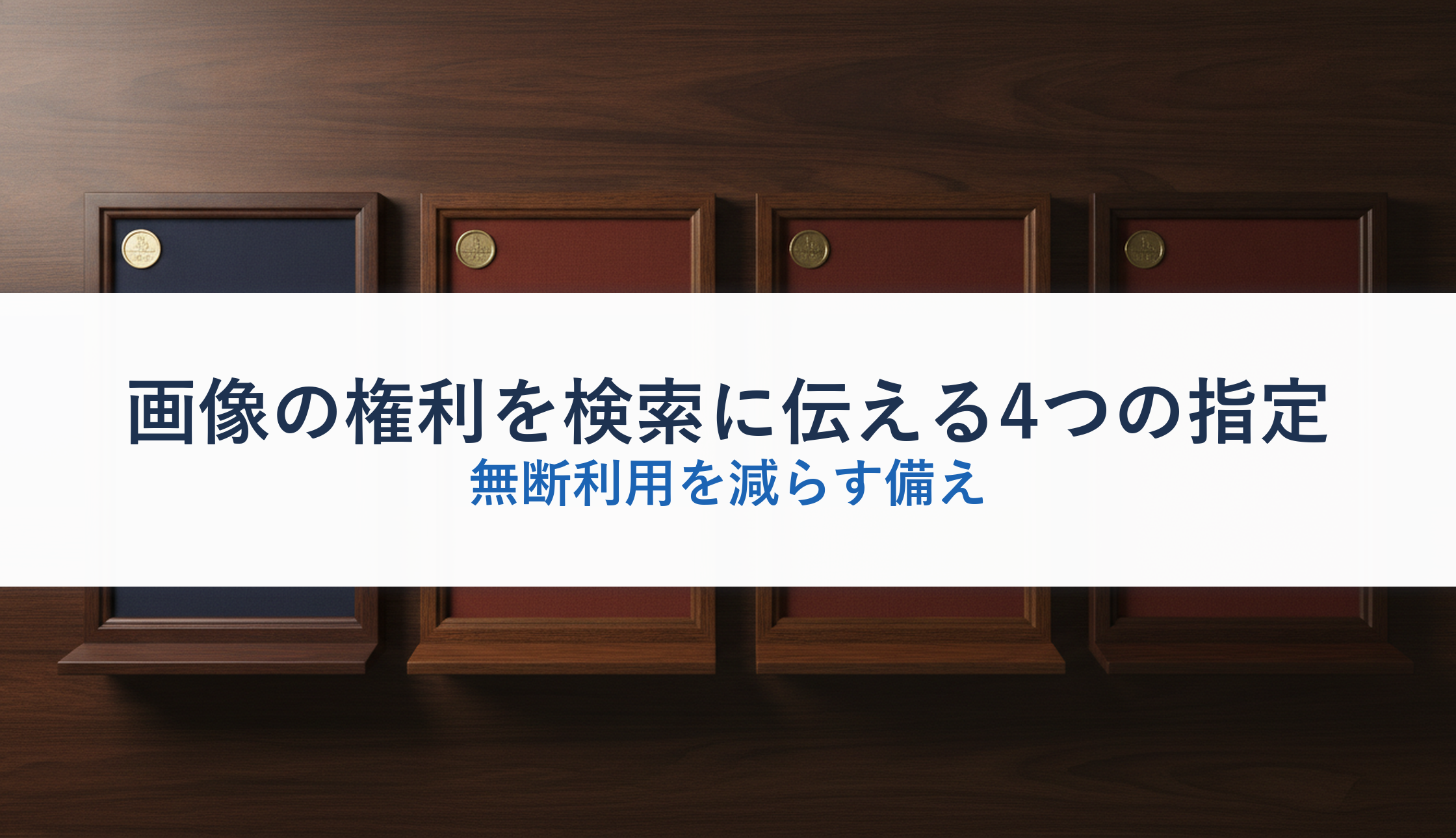 画像の権利を検索に伝える4つの指定｜無断利用を減らす備え