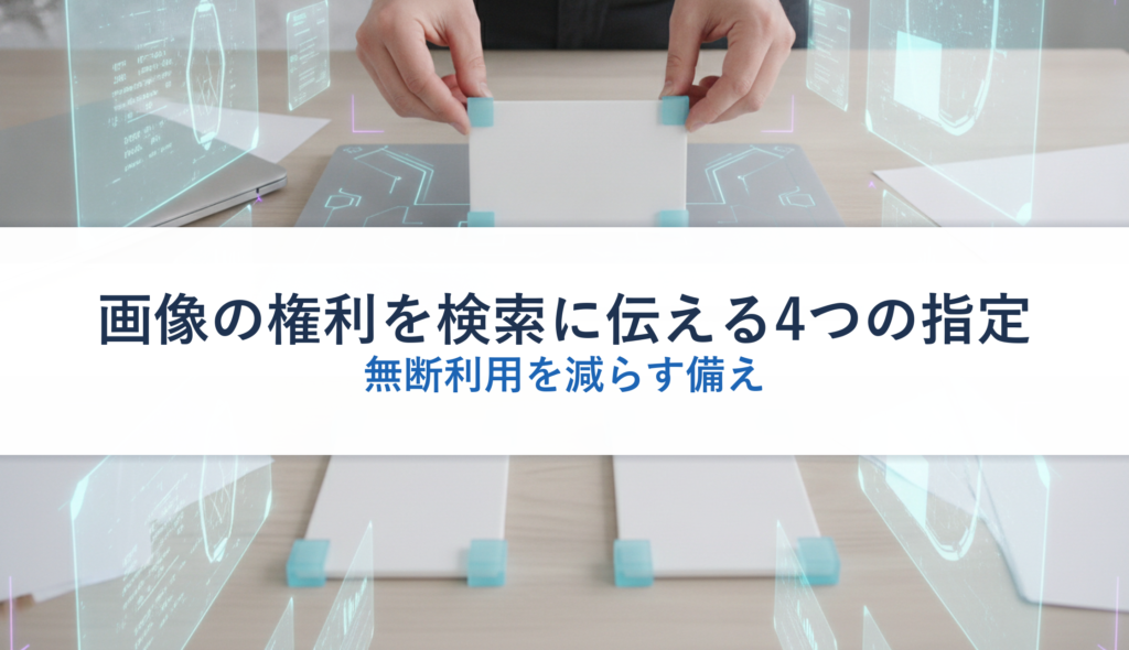 画像の権利を検索に伝える4つの指定｜無断利用を減らす備え